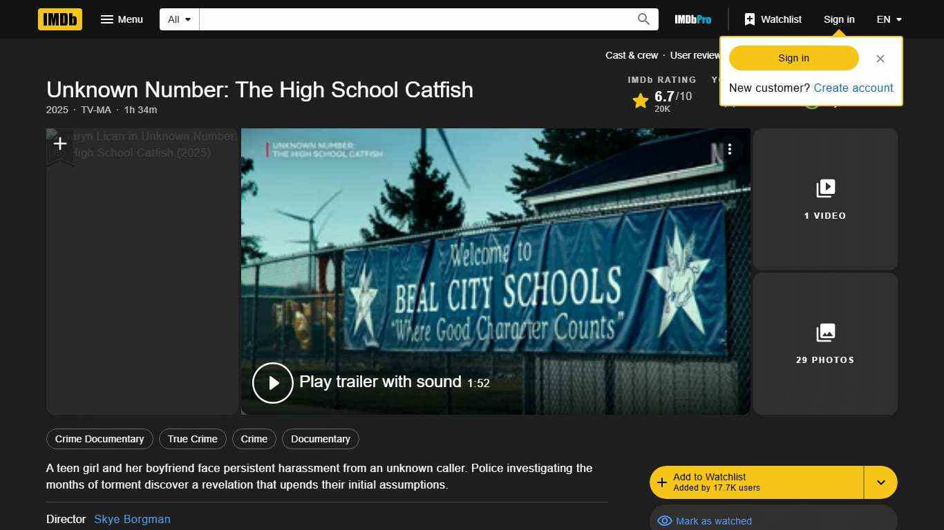 Unknown Number: The High School Catfish (2025) - IMDb